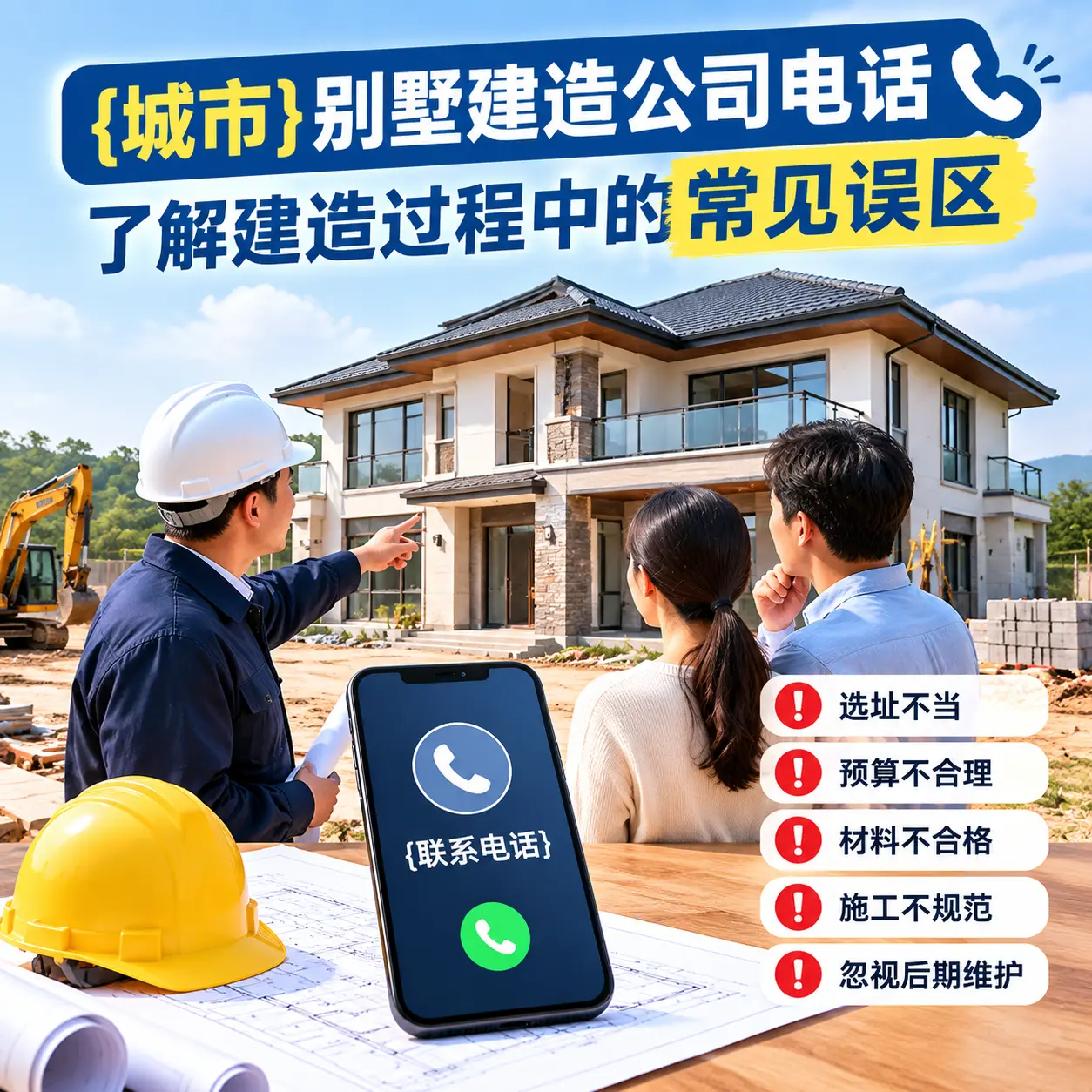 福泉别墅建造公司电话,了解建造过程中的常见误区