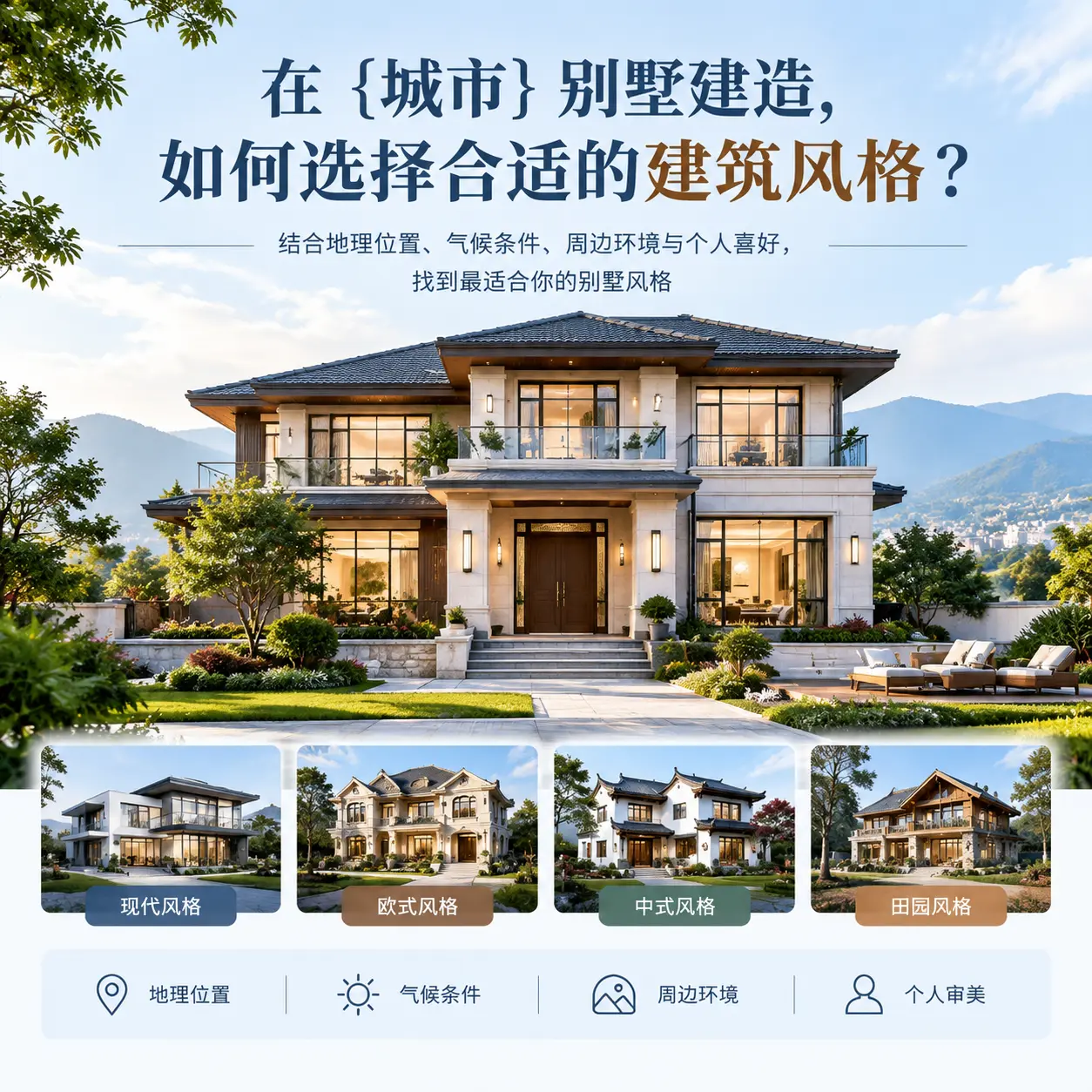 在 福泉 别墅建造，如何选择合适的建筑风格？